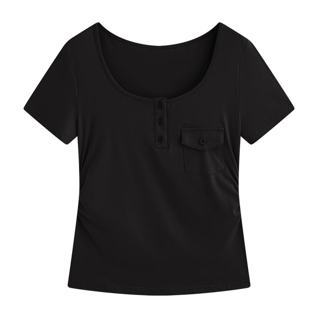 Soft And Slim Short Sleeved Top T-shirt