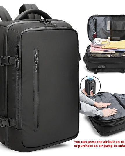 Vacuum Compressible Backpack With Simple Design