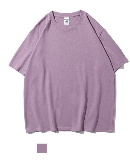 Work Clothes Embroidery Loose Round Neck Cotton Men's Short-sleeved T-shirt