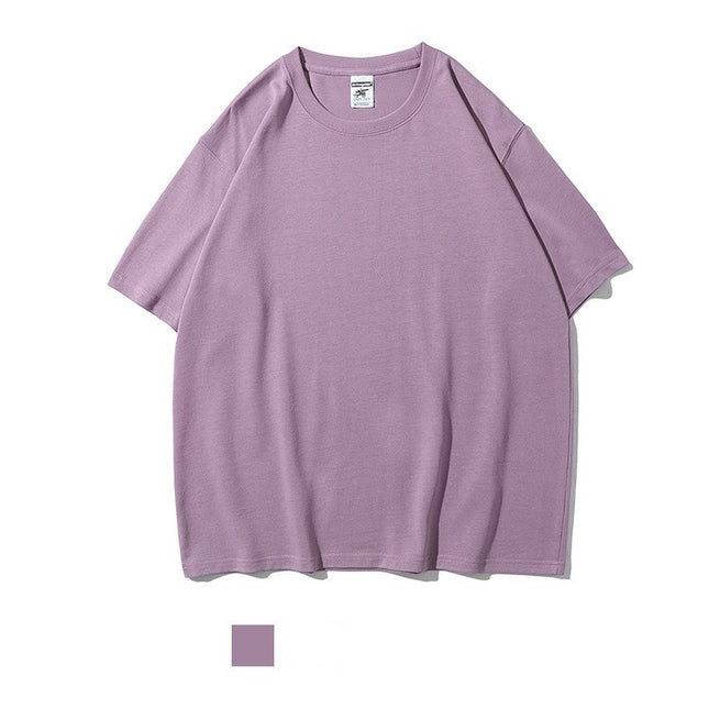 Work Clothes Embroidery Loose Round Neck Cotton Men's Short-sleeved T-shirt