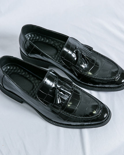 Casual Slip-on Pointed British Style Small Leather Shoes