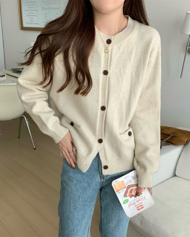 Long Sleeve Women's Knitted Cardigan Top