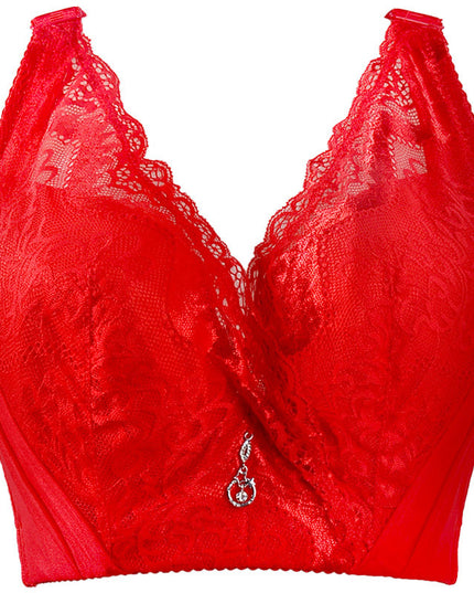 Thin Plus Size Bra Big Chest Small Lace Full Cup Bra