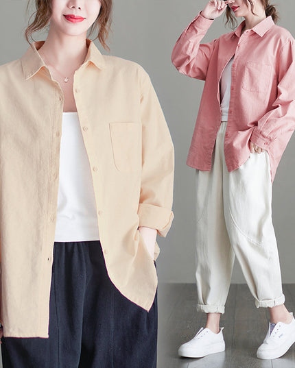 Comfortable All-match Top Cotton Shirt
