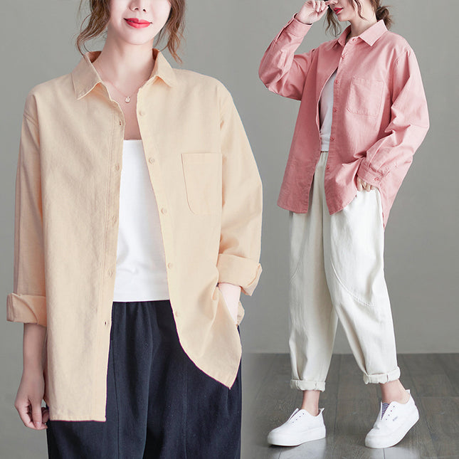Comfortable All-match Top Cotton Shirt
