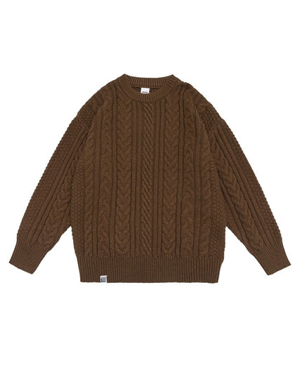 Japanese-style Retro Brocade Same Round Neck Sweater