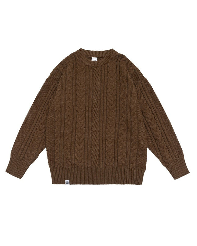 Japanese-style Retro Brocade Same Round Neck Sweater