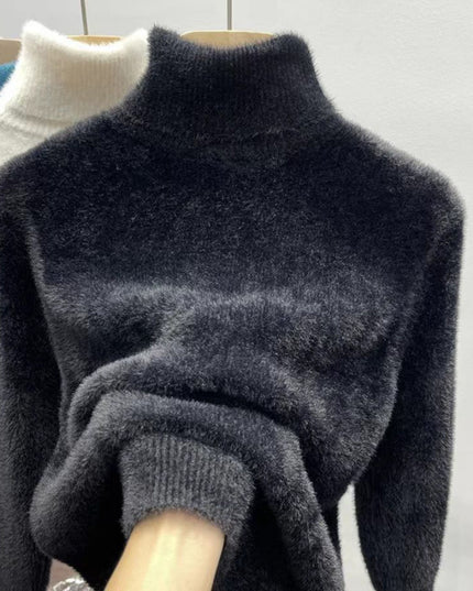 Inner Thickened Fleece-lined Top Sweater