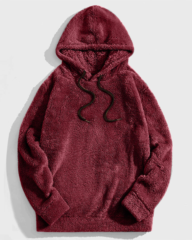 Autumn And Winter Thickening Double-sided Velvet Casual Loose Long-sleeved Hooded Sweater