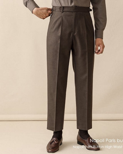 High Waist Suit Pants Men's Spring And Summer Straight