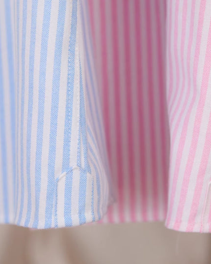 Cotton Slim-fit Striped Long-sleeved Shirt Breathable Casual Business Shirt