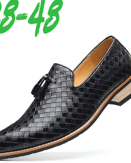 British Style Casual Fashion Cross-border Tassels Men's Pointed Small Leather Shoes With Feet