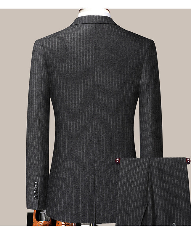 Men's Striped Suit Business Professional Formal Wear