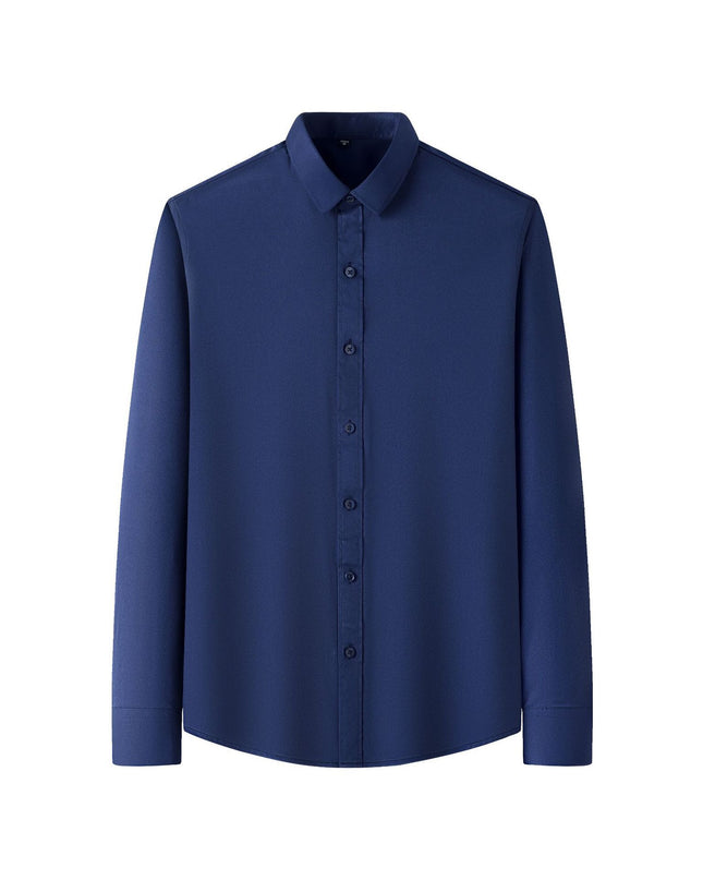Plus Size Full Elastic Force Shirt Men's Long Sleeve