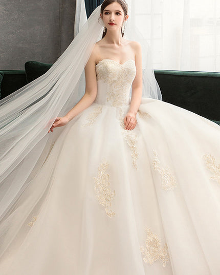 Bride Long-sleeved Forest Super Fairy Dream Luxury Luxury Starry Sky Trailing