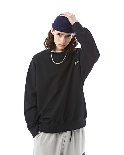 Men's Solid Color Casual Loose Sweatshirt