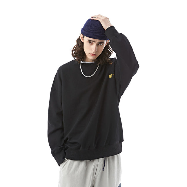 Men's Solid Color Casual Loose Sweatshirt