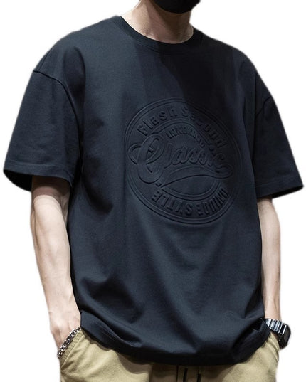 Summer Fat Crew Neck Short Sleeve T-shirt Loose Three-dimensional