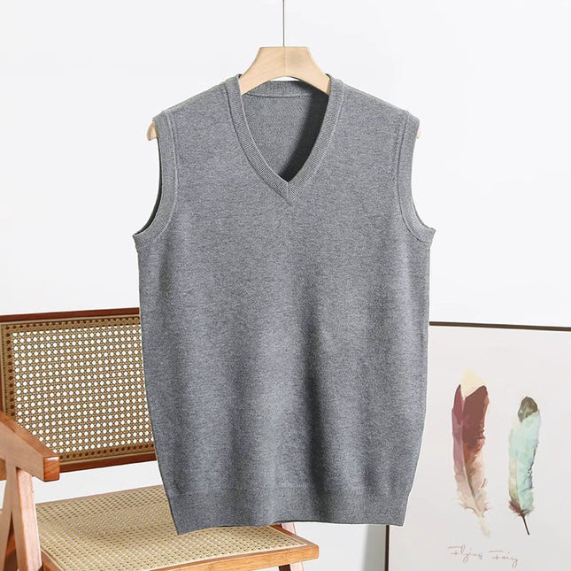 V-neck Sweater Vest Men's Autumn And Winter Warm