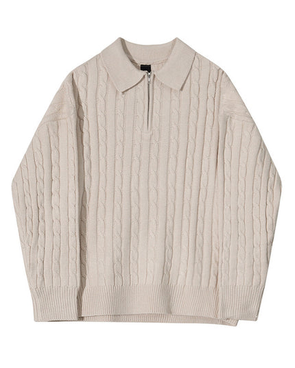 Niche Design Lapel Pullover Men