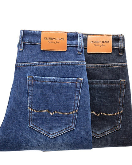 Men's Straight Loose Elastic Warm Men's Youth Long Pants