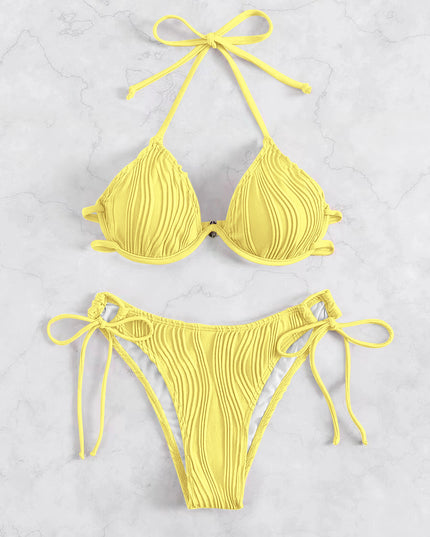 Women's Split Sexy Bikini Swimsuit With Steel Bracket