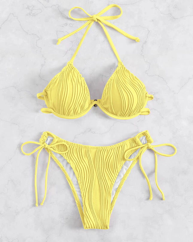 Women's Split Sexy Bikini Swimsuit With Steel Bracket