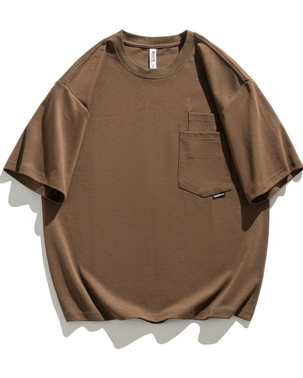 Simple Short-sleeved T-shirt Men's Loose Multi-pocket