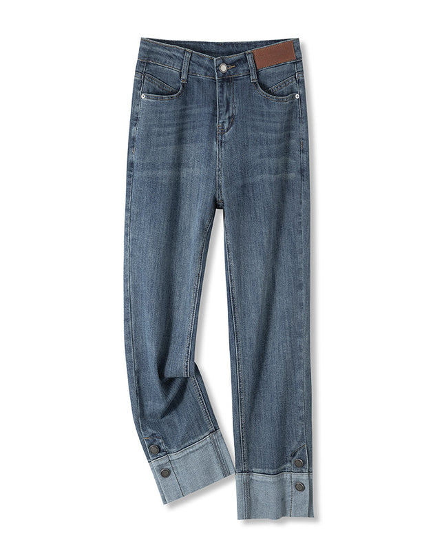 Contrast Color Stretchy Straight-leg Pants Children