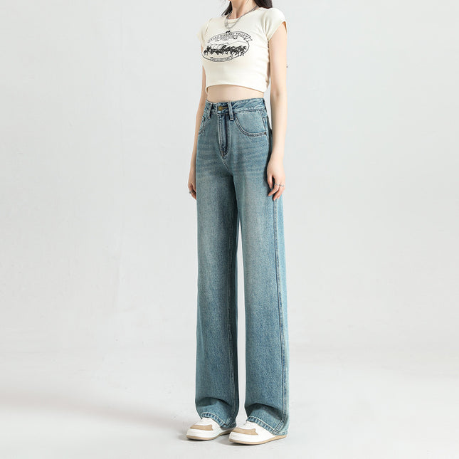 Fashionable Narrow Wide-leg Jeans For Women