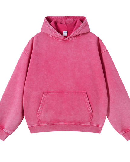 Distressed Hooded Sweater Loose Wash Men