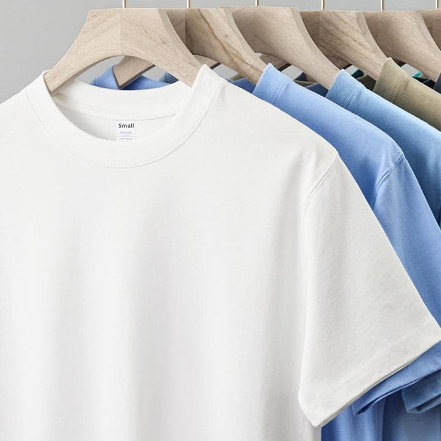Cotton Heavy Round Neck Cultural T-shirt Advertising Shirt