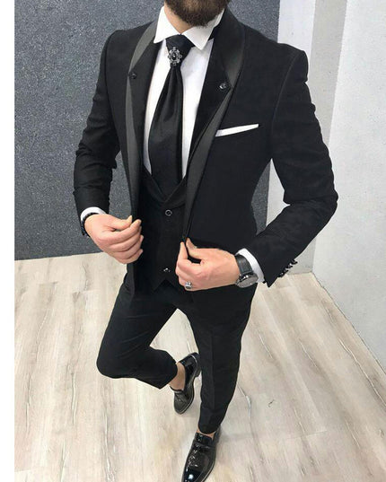 Men's Three Piece Groomsmen Clothing Suit