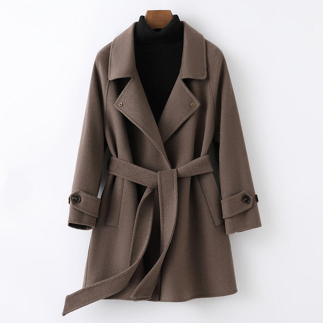 Fashion Personality Reversible Cashmere Coat Women