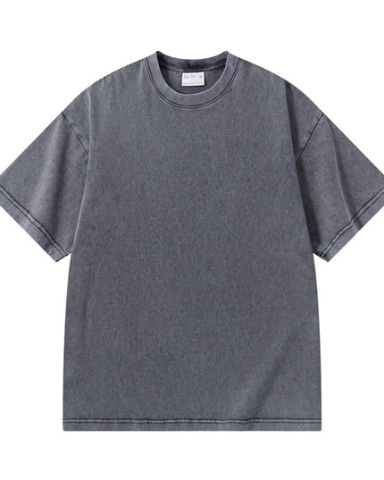 Washed Old T-shirt Men's Drop Shoulder Loose Cotton Base Shirt