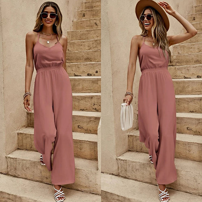 Women's Jumpsuit Loose Strap Tube Top High-end Drape