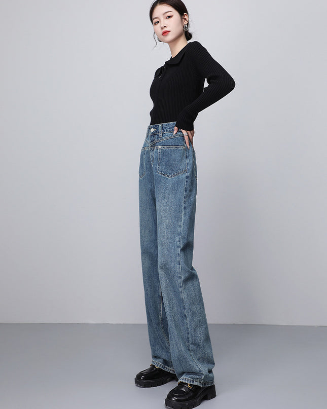 Fashionable Narrow Wide-leg Jeans For Women