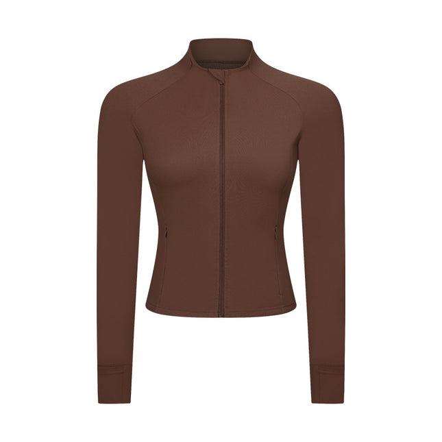 Slim-fit Yoga Wear Long Sleeve Tup Cardigan