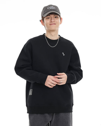 Casual Loose Men's Simple Solid Color Round Neck Sweater