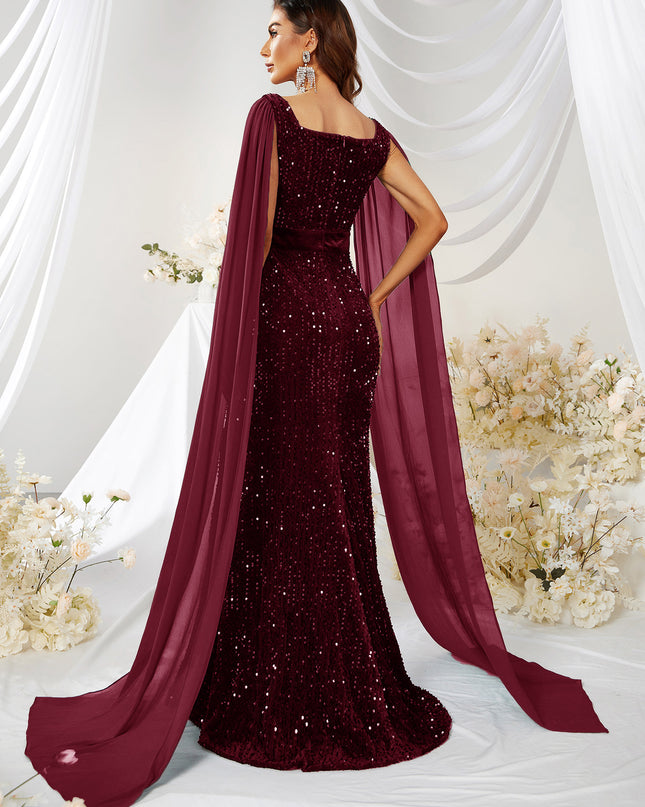 Dress Skirt Sequin Mesh Split Fishtail Dress