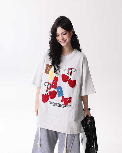 Women's Short-sleeved Casual Half-length Sleeves T-shirt