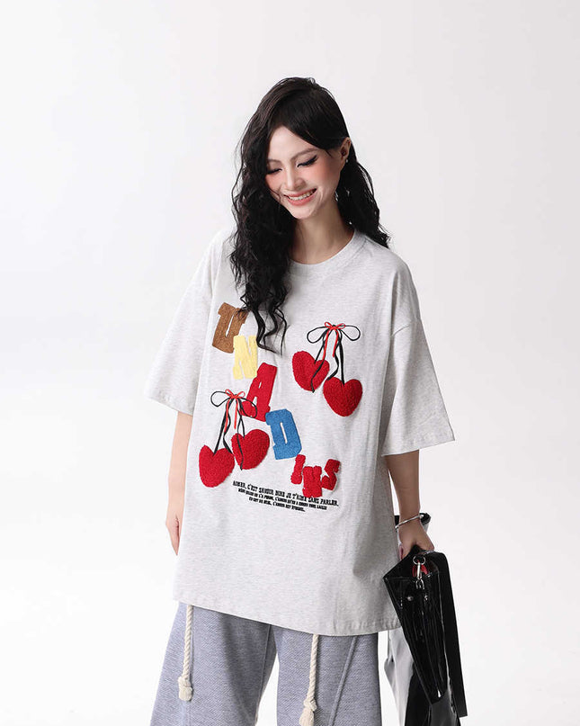 Women's Short-sleeved Casual Half-length Sleeves T-shirt