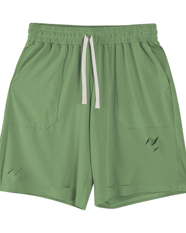 Five-point Shorts Sports Casual Men's Ripped Breathable
