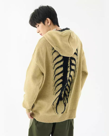 Men's Design Sense Hooded Casual Loose Sweater