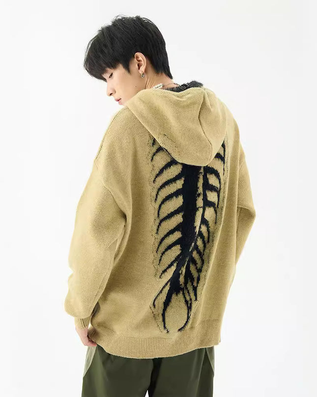 Men's Design Sense Hooded Casual Loose Sweater