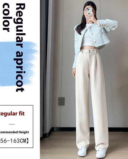 Female Autumn And Winter Loose Casual Woolen Straight-leg Pants