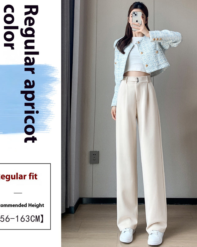 Female Autumn And Winter Loose Casual Woolen Straight-leg Pants