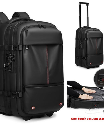 Vacuum Expandable Trolley Backpack Large Capacity Scalable Business Trip