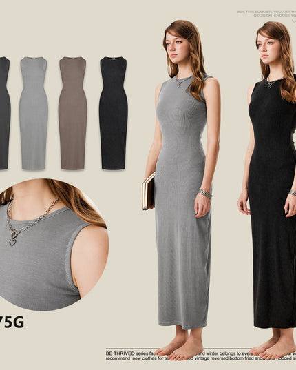 Lady Like Woman Vest High-grade Slim Fit Slimming Knitted Dress