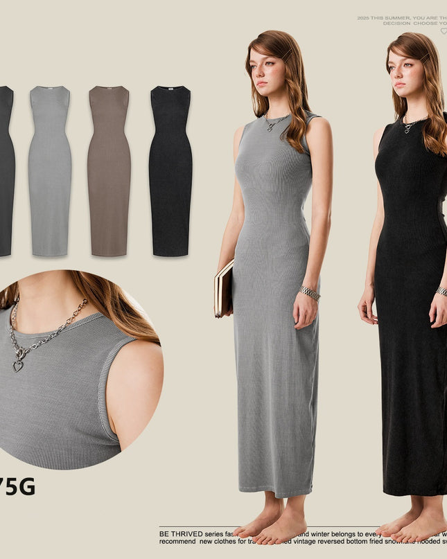 Lady Like Woman Vest High-grade Slim Fit Slimming Knitted Dress